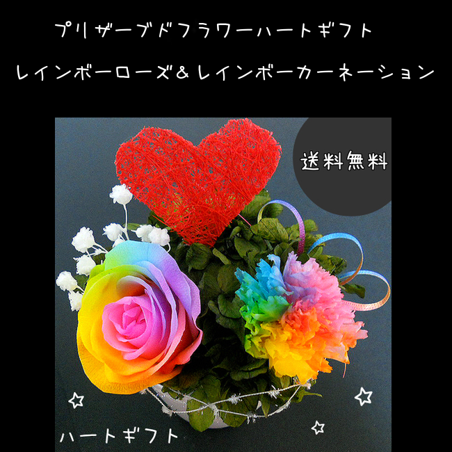 サウンドアレンジ 【高級プリザーブドフラワー】ケース入りレインボー