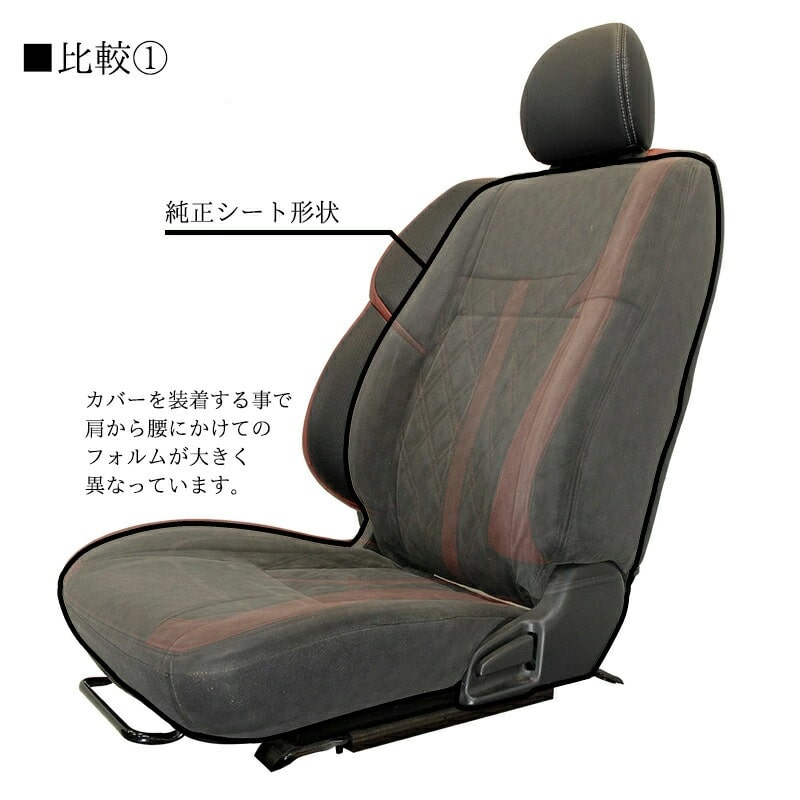 ハイエース200系 3Dバケットタイプシートカバー フロント2脚 セット