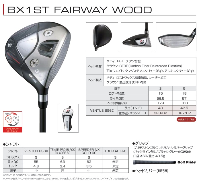 BRIDGESTONE（ブリヂストン） ブリヂストンゴルフ BX1ST フェアウェイ