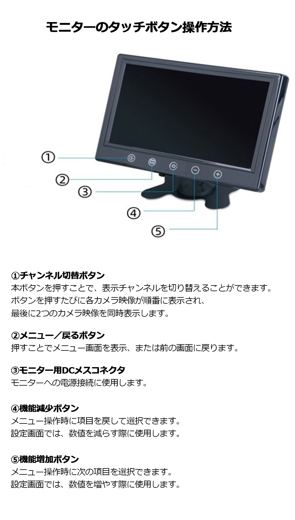 改良型】ワイヤレス 9インチ バックモニター バックカメラ セット 技適