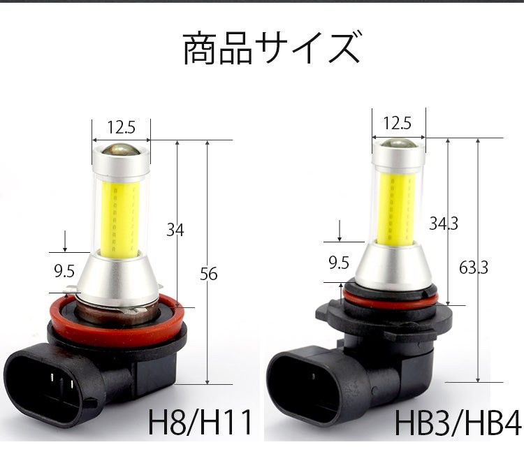 LEDフォグランプ H8/H11/HB3/HB4 対応フォグ 高輝度35WLED仕様