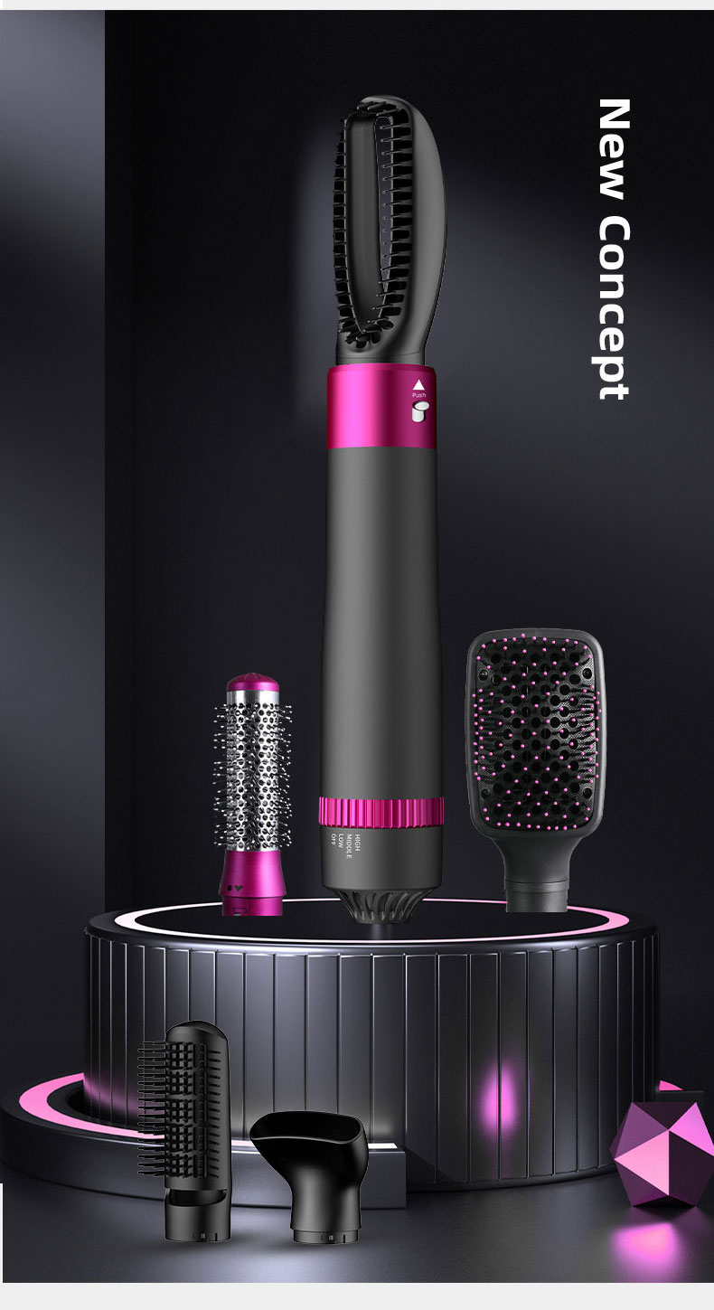 5in1 ヘアアイロン カールドライヤー ストレート くるくるドライヤー