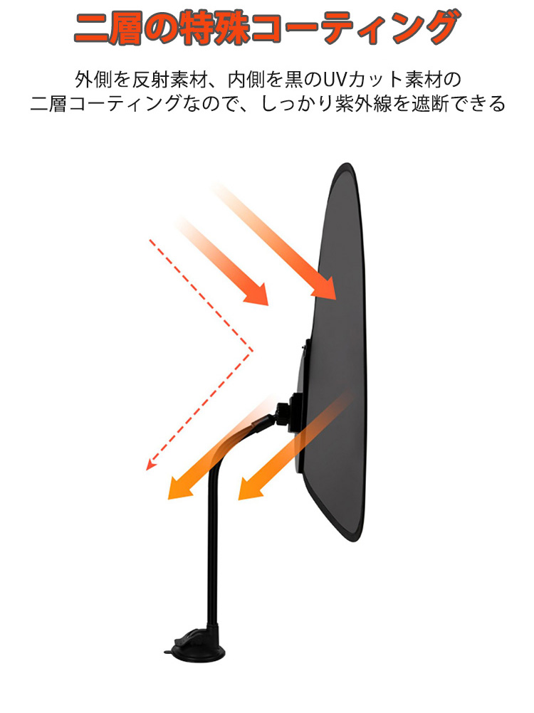 収納超簡単！サンシェード 車 サイド 車窓日よけ 車用  便利グッズ 車 カーシェード UVカット 日よけ カーサンシェード  断熱  車内の目隠し 車中泊グッズ 2枚｜heartsystem｜09