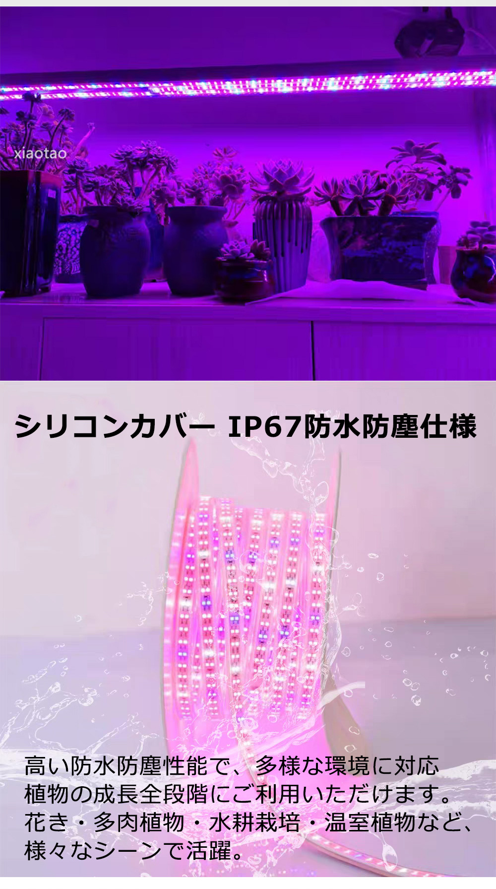 植物育成ライト LED 10m 二列式 180smd/1m 観葉植物育成ライト 植物育成ライト LEDテープライト 10m 二列式 180smd/1m 観葉植物育成