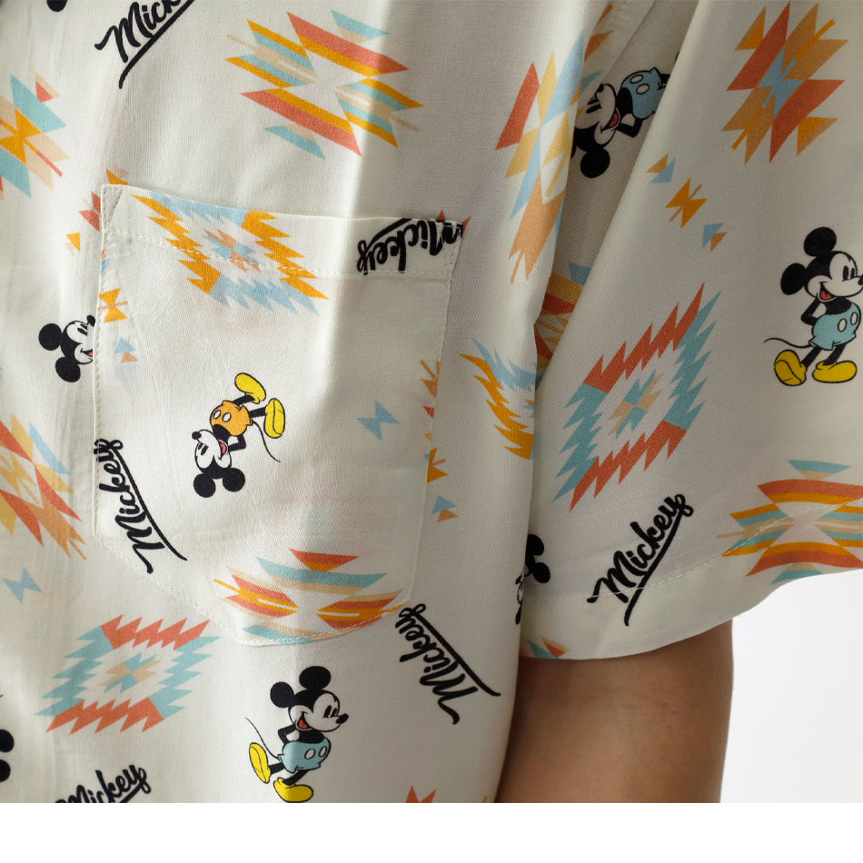 Disney ディズニー ミッキー SH001 アロハシャツ シャツ メンズ 