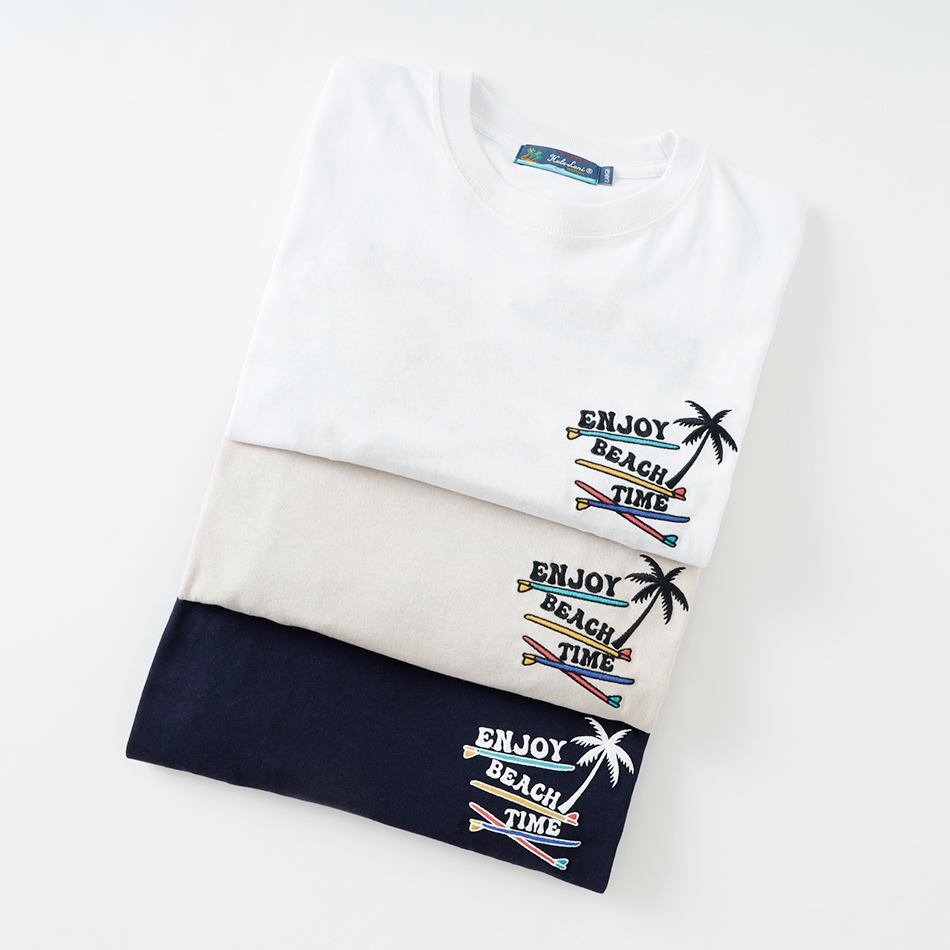 Hula Lani Hawaii フララニハワイ st135 刺繍Tシャツ メンズ