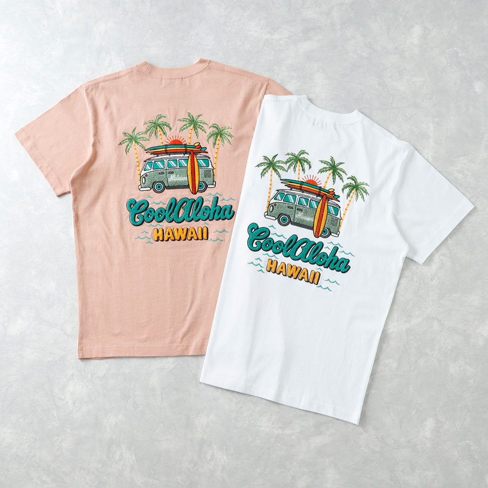 HULALANI ALOHA フララ二 Tシャツ 綿100％ ビーズ ハワイ 白 HULALANI ALOHA フララ二 Tシャツ 綿100％ ビーズ ハワイ 白