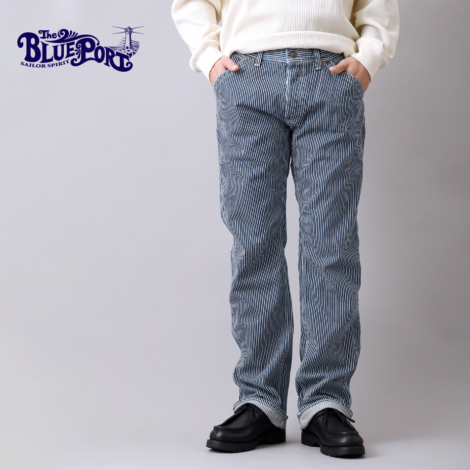 BLUE PORT ヒッコリーパンツ メンズ ワークパンツ ダックパンツ ダック