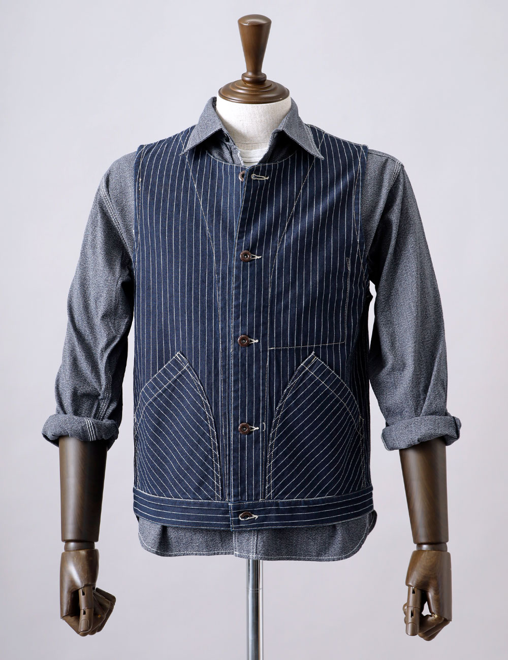 メンズファッション Schott ショット オールドヒッコリーデニムベスト