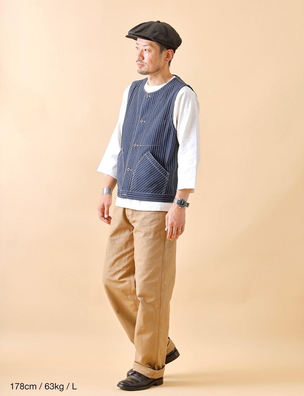 Schott N.Y.C（ショット） Schott ベスト メンズ デニム ヒッコリー
