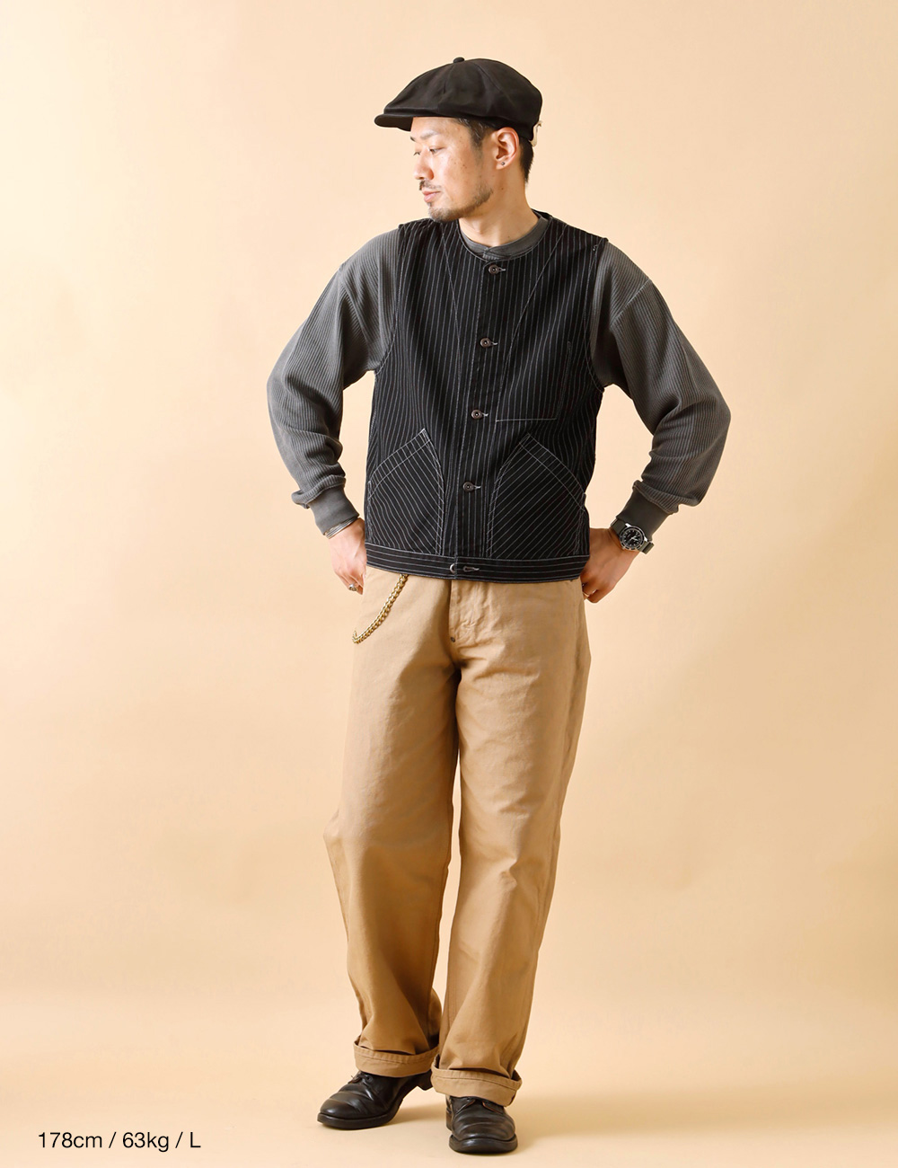 Schott N.Y.C（ショット） Schott ベスト メンズ デニム ヒッコリー