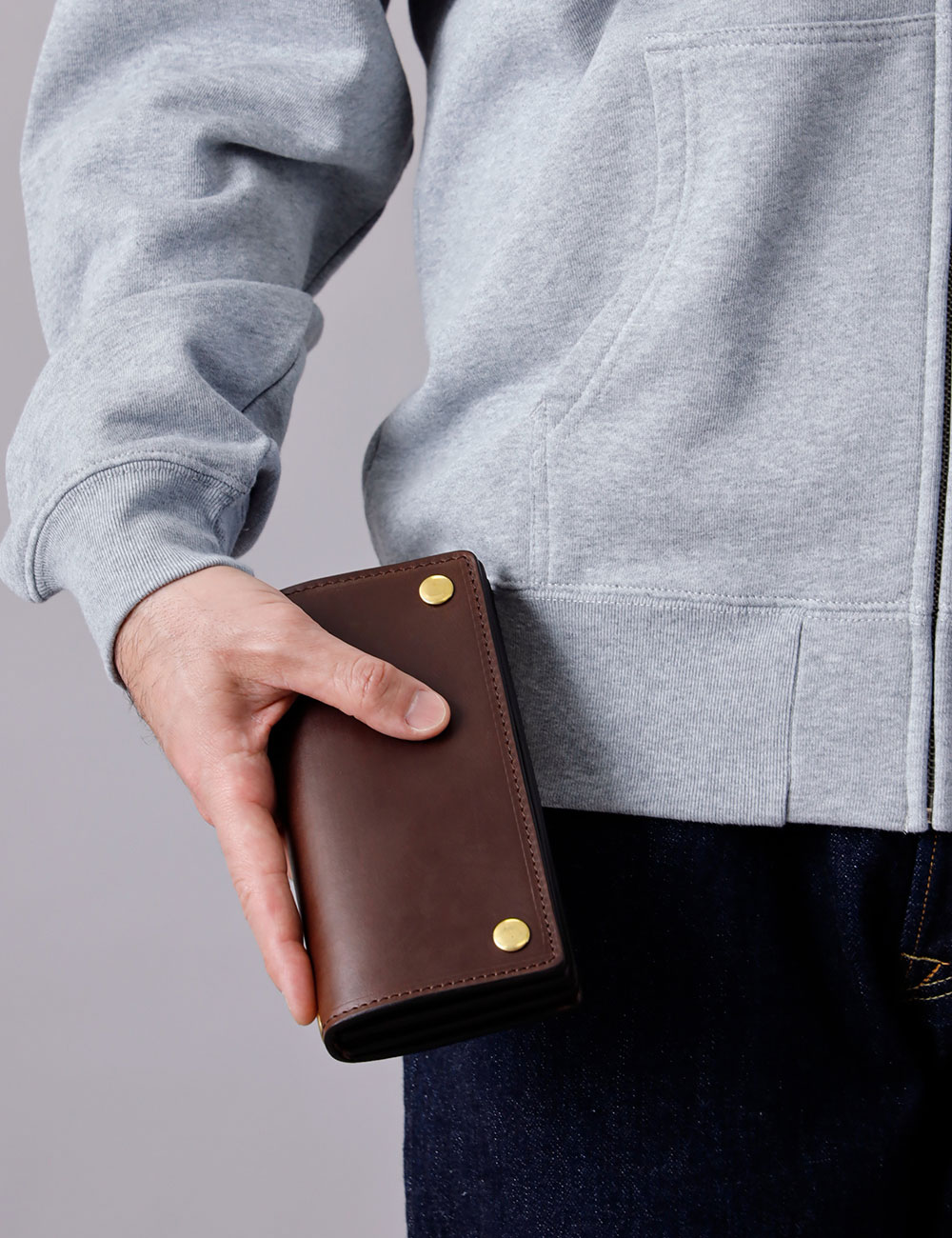 財布 メンズ 長財布 本革 レザー クロムエクセル ロングウォレット