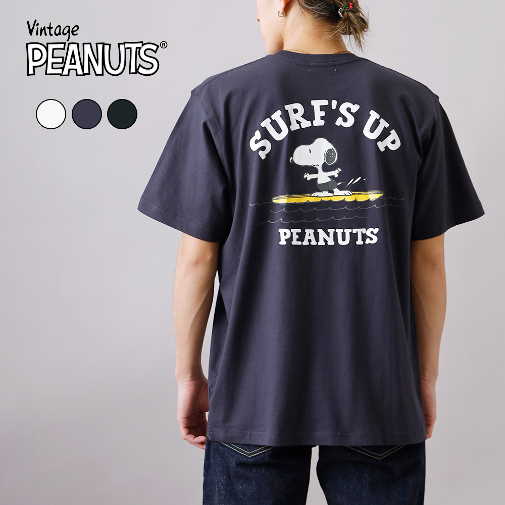スヌーピー　リンクプリント半袖Tシャツ　90sビンテージ　USA製　XLサイズ スヌーピー Tシャツ ピーナッツ プリント 半袖 サーフ 波 日本製 色