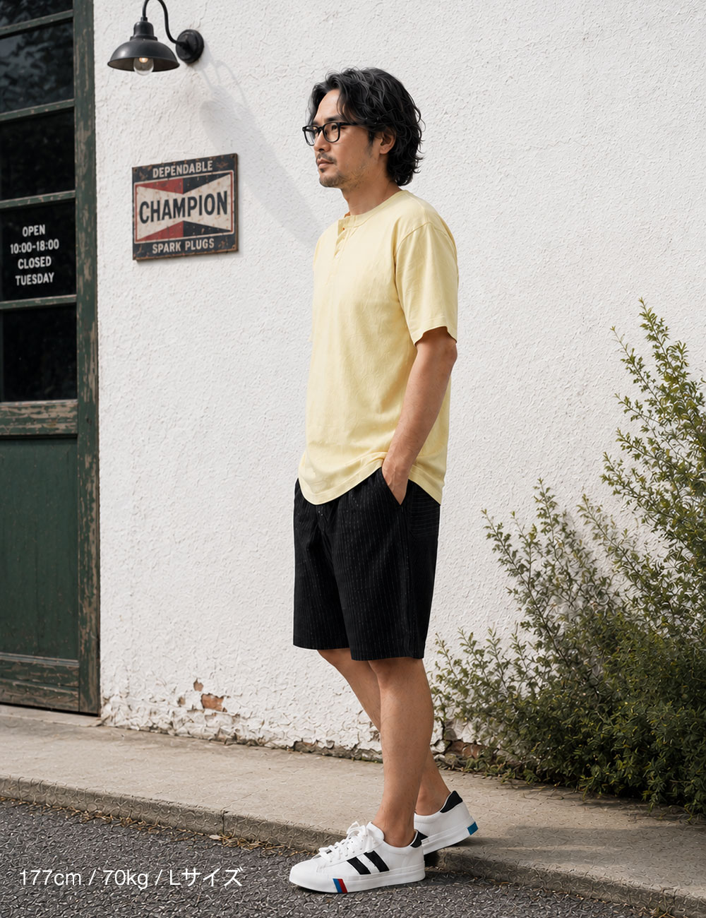 DUBBLEWORKS（ダブルワークス） dw-35004 ヘンリーネック Tシャツ
