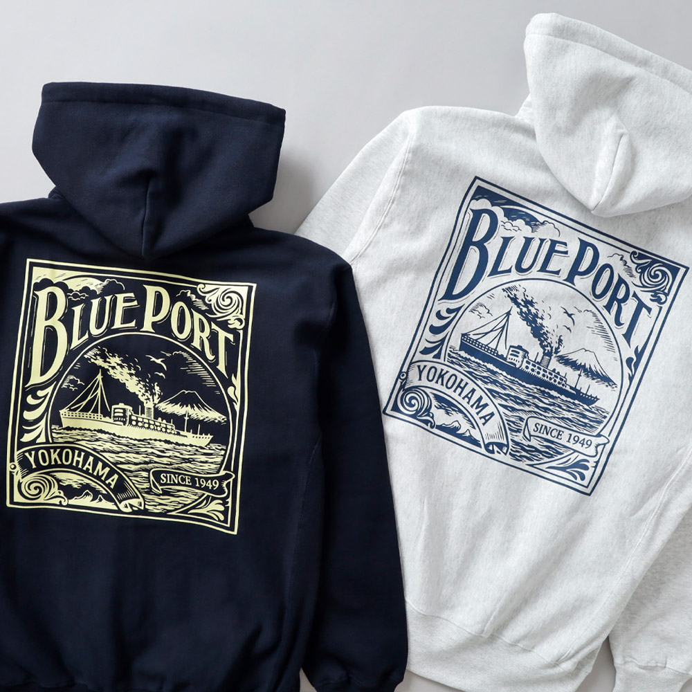 BLUE PORT ジップアップパーカー パーカー メンズ ヘビーウェイト 長袖