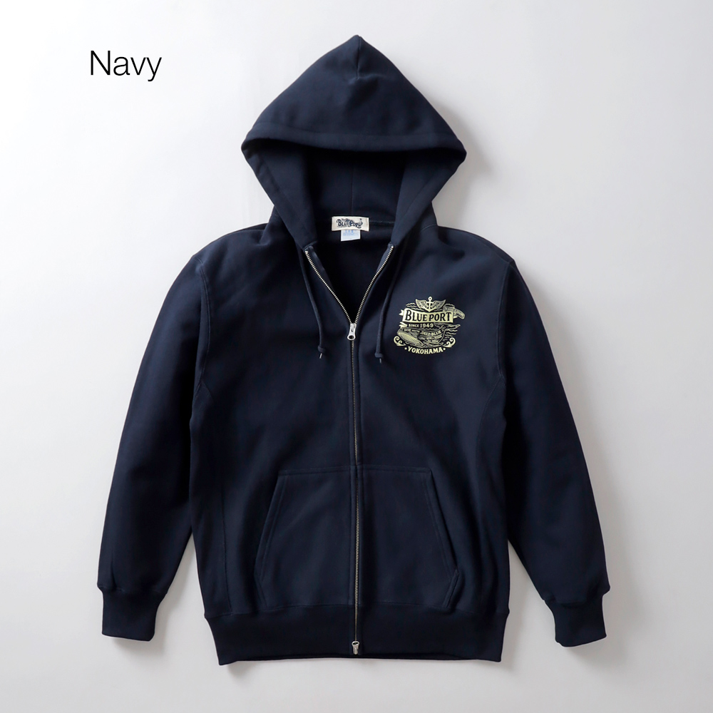 BLUE PORT ジップアップパーカー パーカー メンズ ヘビーウェイト 長袖