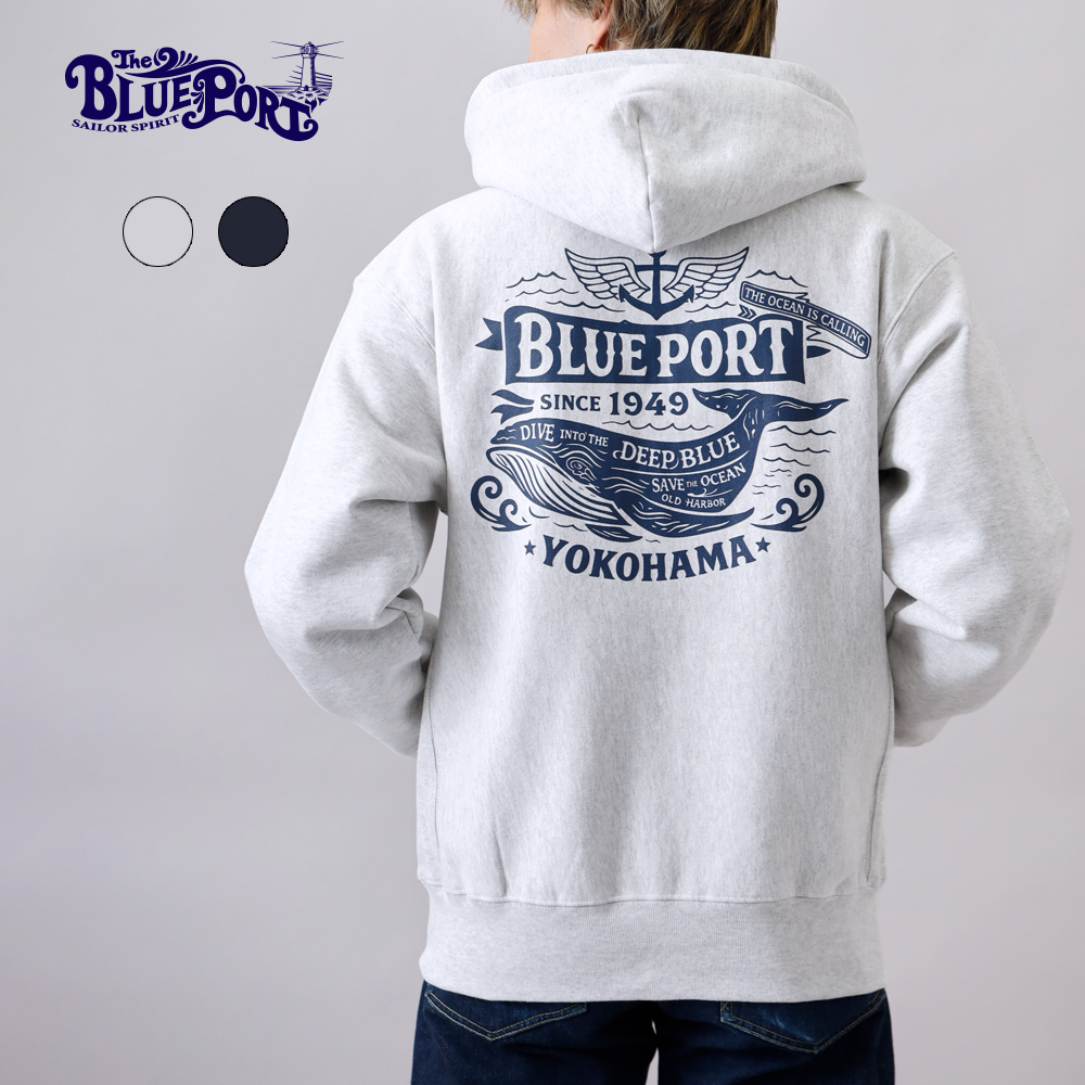 BLUE PORT ジップアップパーカー パーカー メンズ ヘビーウェイト 長袖