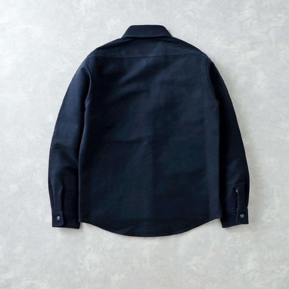 HYKE CPOジャケット シャツ メルトン ウール アンカーボタン S 紺 VINTAGE 60's ビンテージ 米国製 A MELTON PRODUCT メルトン C.P.O.