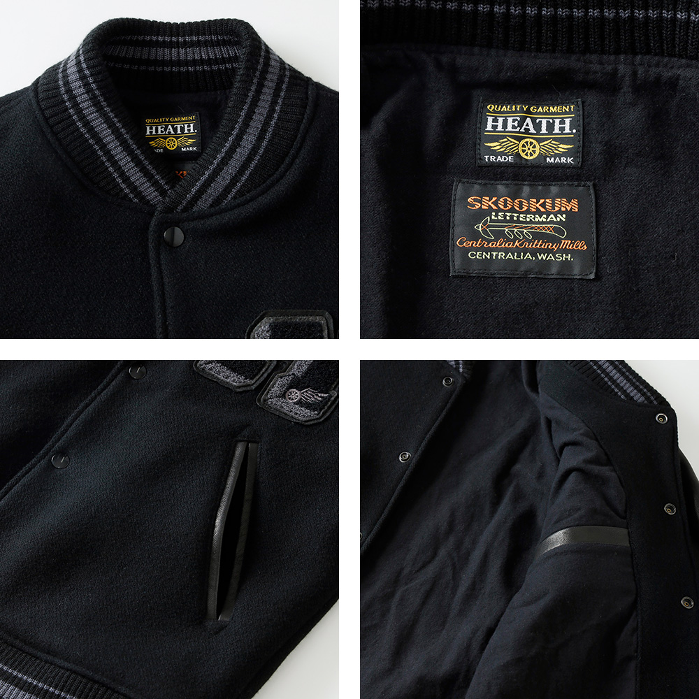 SKOOKUM（スクーカム） 別注 スタジアムジャンパー メンズ レザー