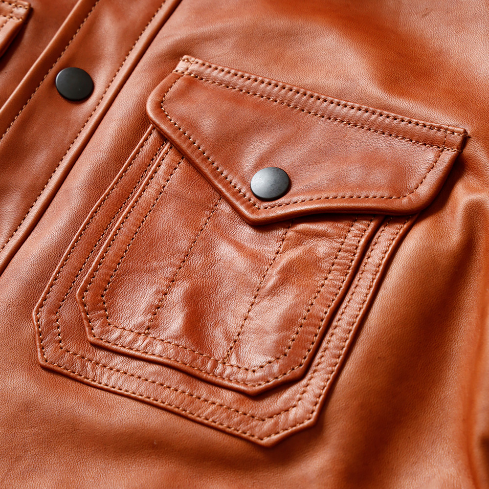 ホースレザーシャツ 馬革 日本製 メンズ アウター レザーシャツ