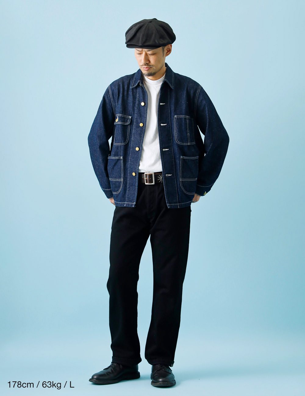 MINE DENIM デニム　テーラード　ジャケット　カバーオール　M 日本製 デニム メンズ ジャケット カバーオール 岡山 児島 日本製 横濱デニム