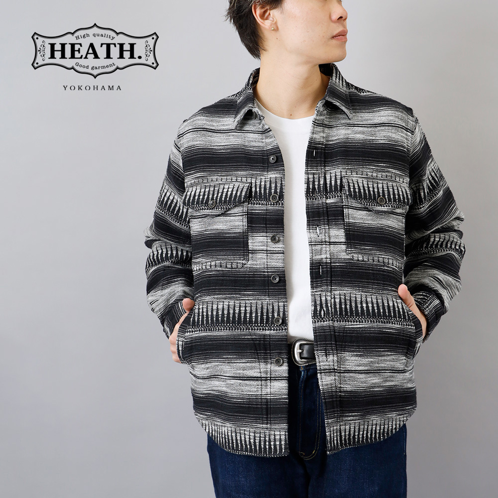ジャカード シャツジャケット 日本製 メンズ アウター ネイティブ柄