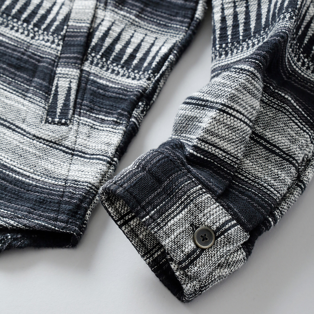 ジャカード シャツジャケット 日本製 メンズ アウター ネイティブ柄