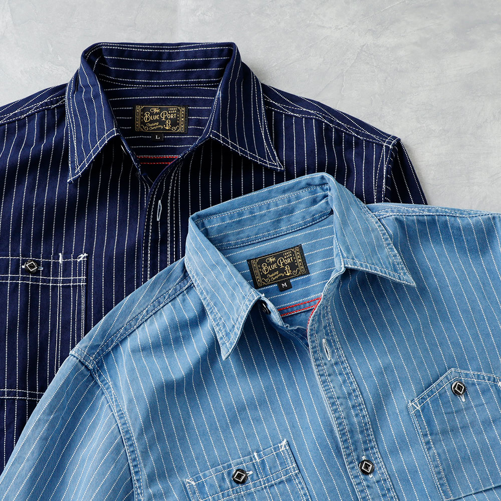 BLUE PORT 10%OFF！ファミリーSALE！ インディゴ ワークシャツ メンズ
