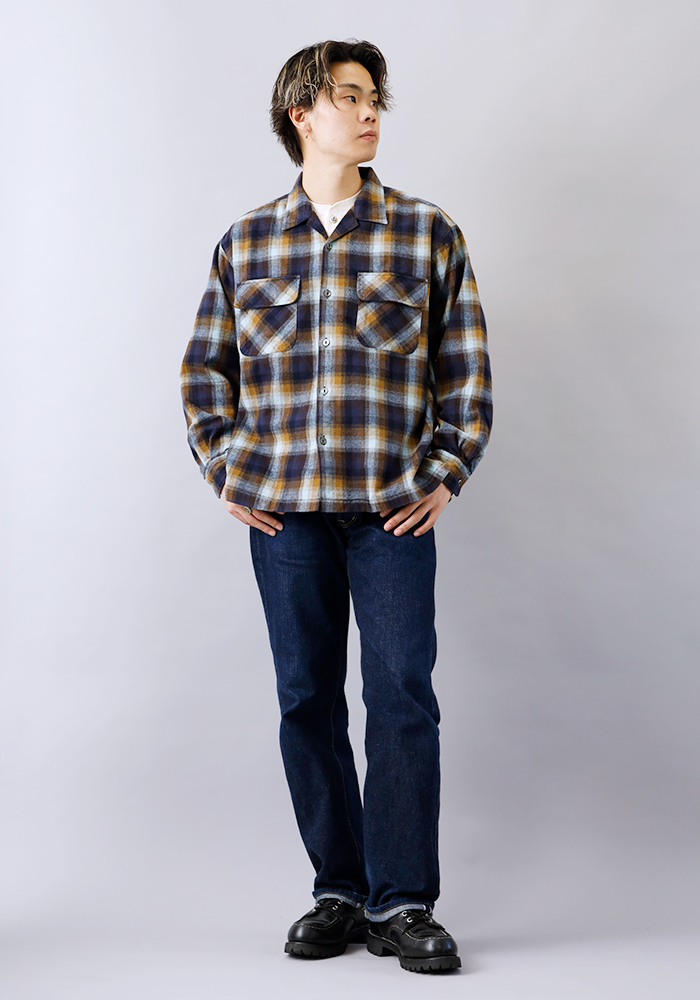 BLUE PORT 10%OFF！ファミリーSALE！ オンブレ メンズ シャツ 長袖