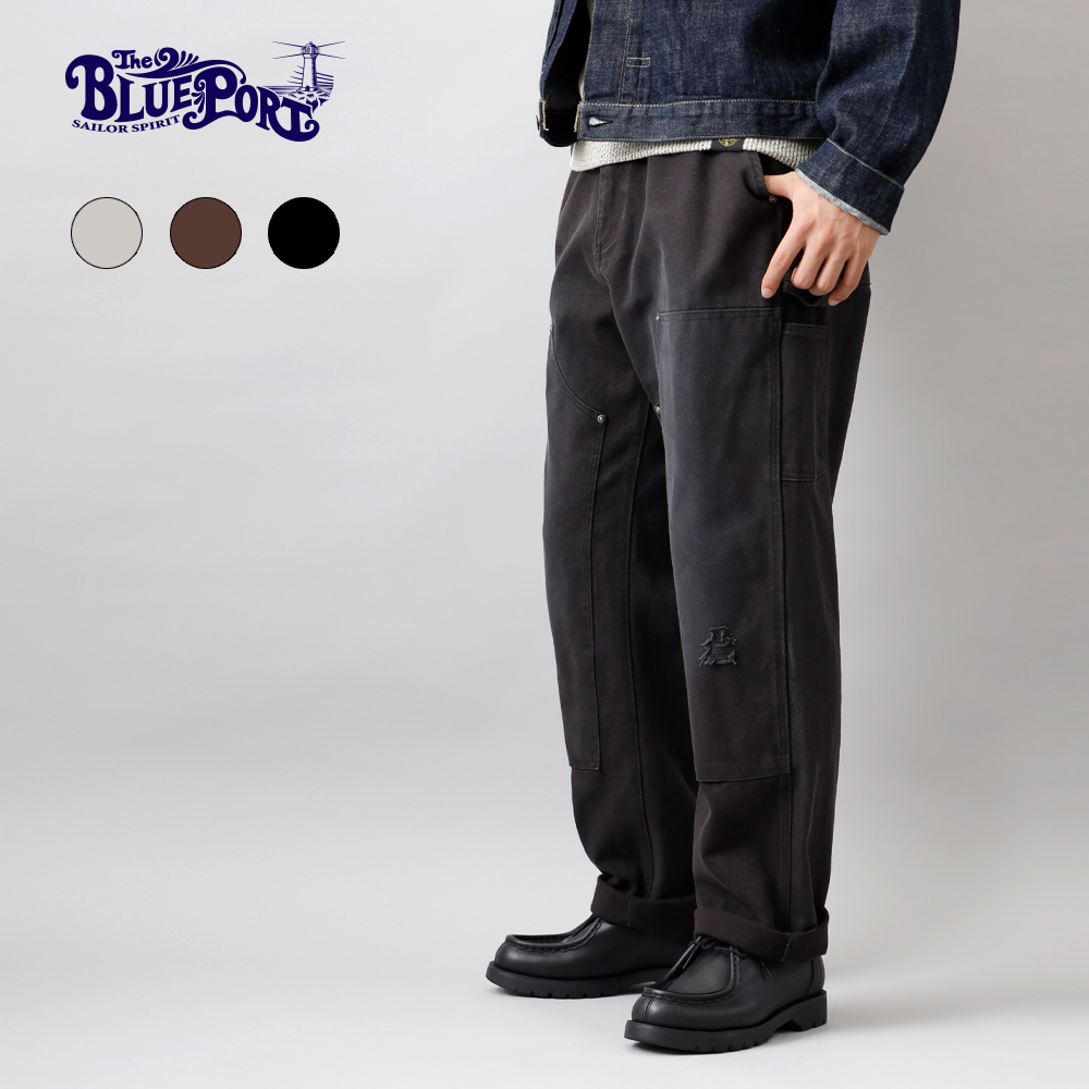BLUE PORT ダックダブルニーパンツ ワークパンツ ミリタリーパンツ