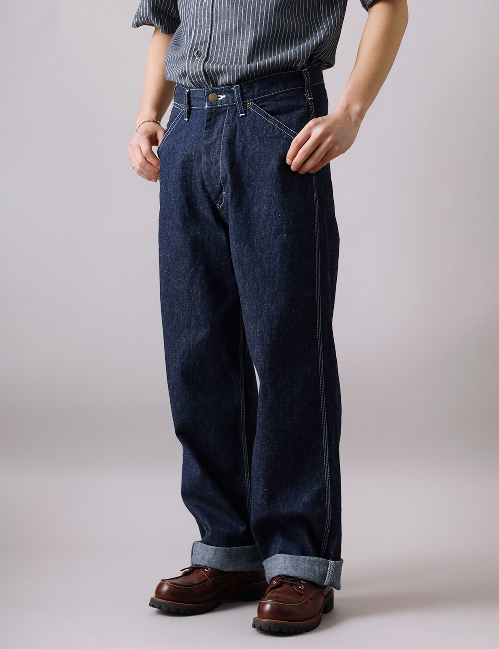 Plantation デニムワイドパンツ BLUE PORT ワイドデニム メンズ ジーンズ デニムパンツ ワイドパンツ