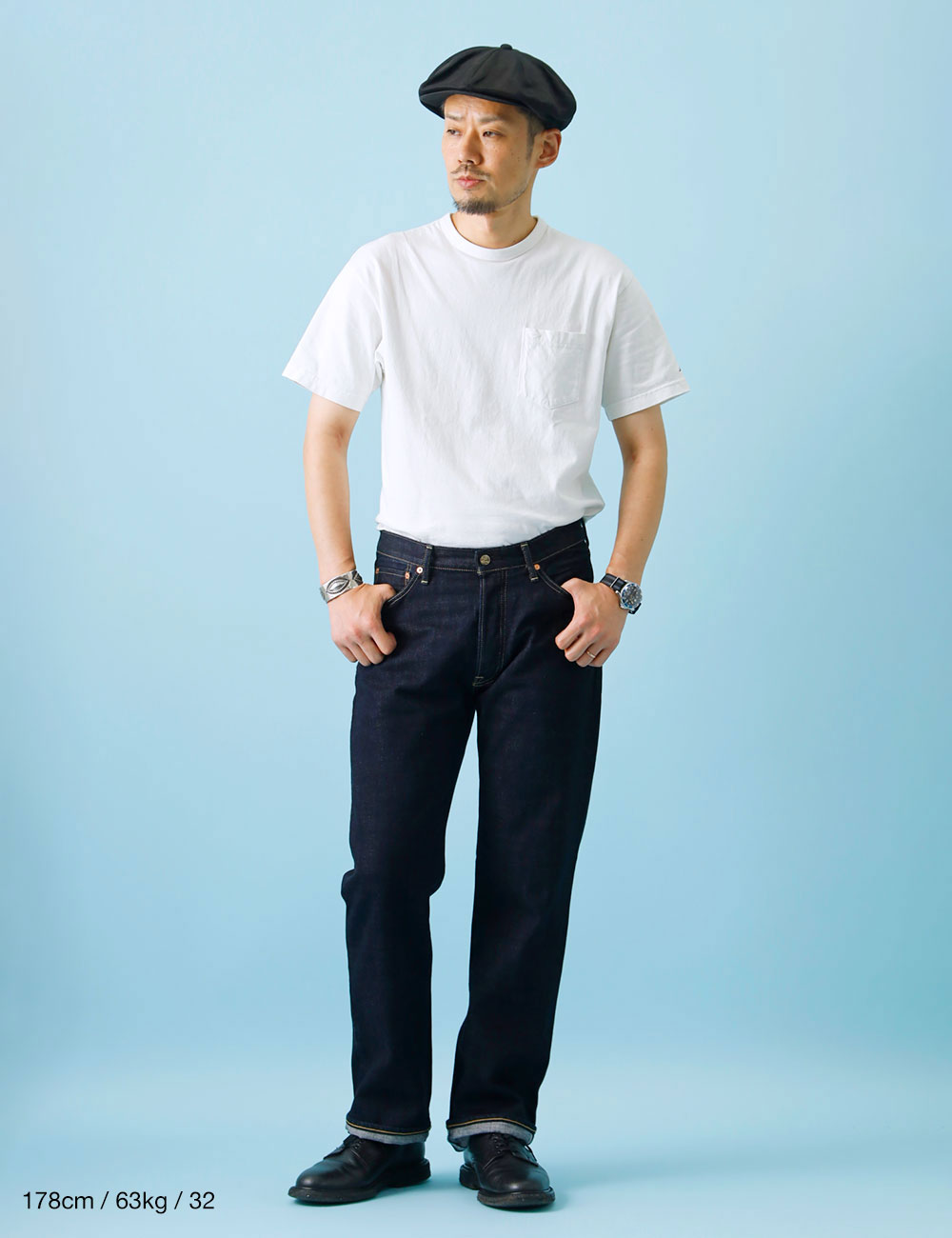 デニム メンズ ストレート 岡山 日本製 FMヨコハマコラボ 横濱デニム