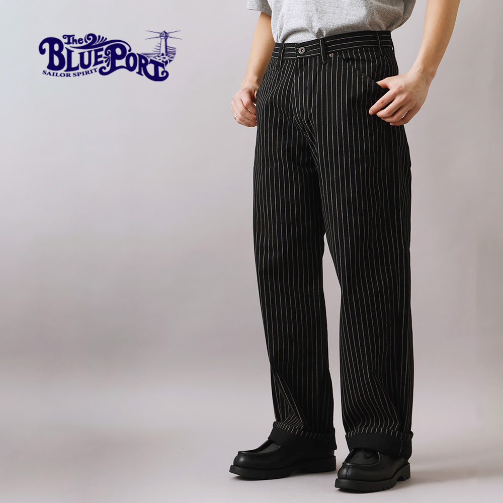 BLUE PORT ワークパンツ ワイド ウォバッシュ メンズ ワーク パンツ