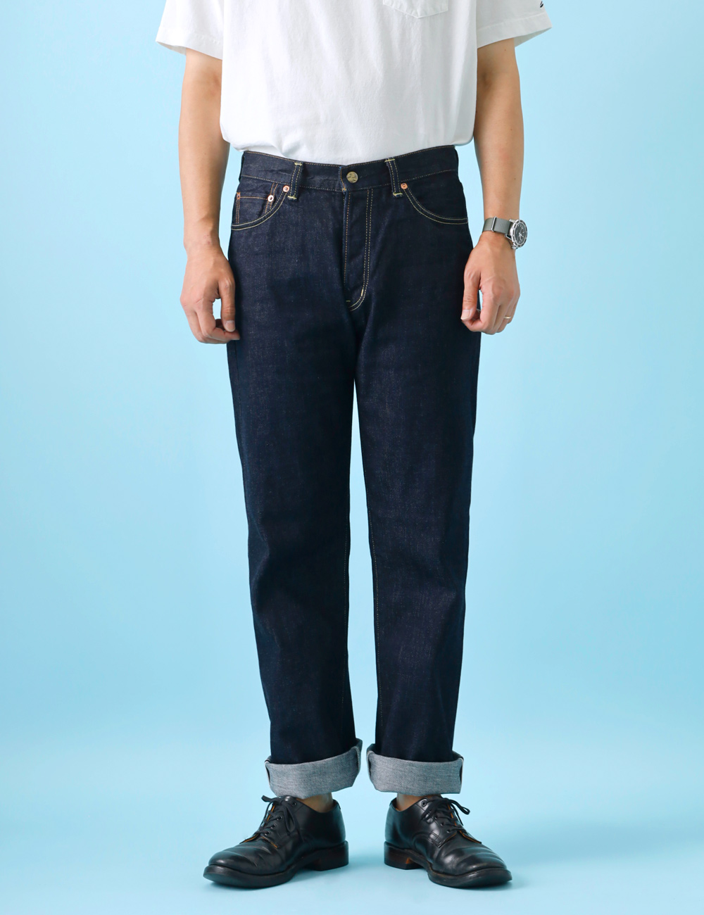 デニム メンズ ストレート 岡山 日本製 12oz セルビッジ 横濱デニム