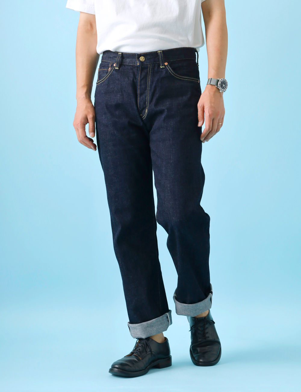 デニム メンズ ストレート 岡山 日本製 12oz セルビッジ 横濱デニム