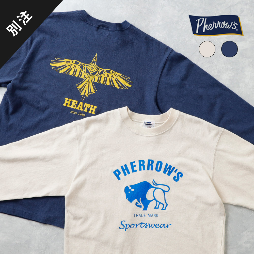 Pherrow's（フェローズ） 別注 ロンT ロングTシャツ カットソー メンズ