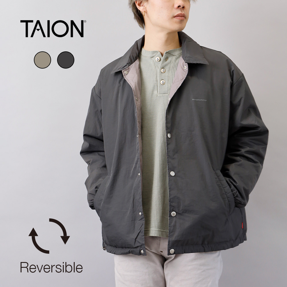 TAION（タイオン） リバーシブル ダウン コーチジャケット ダウン
