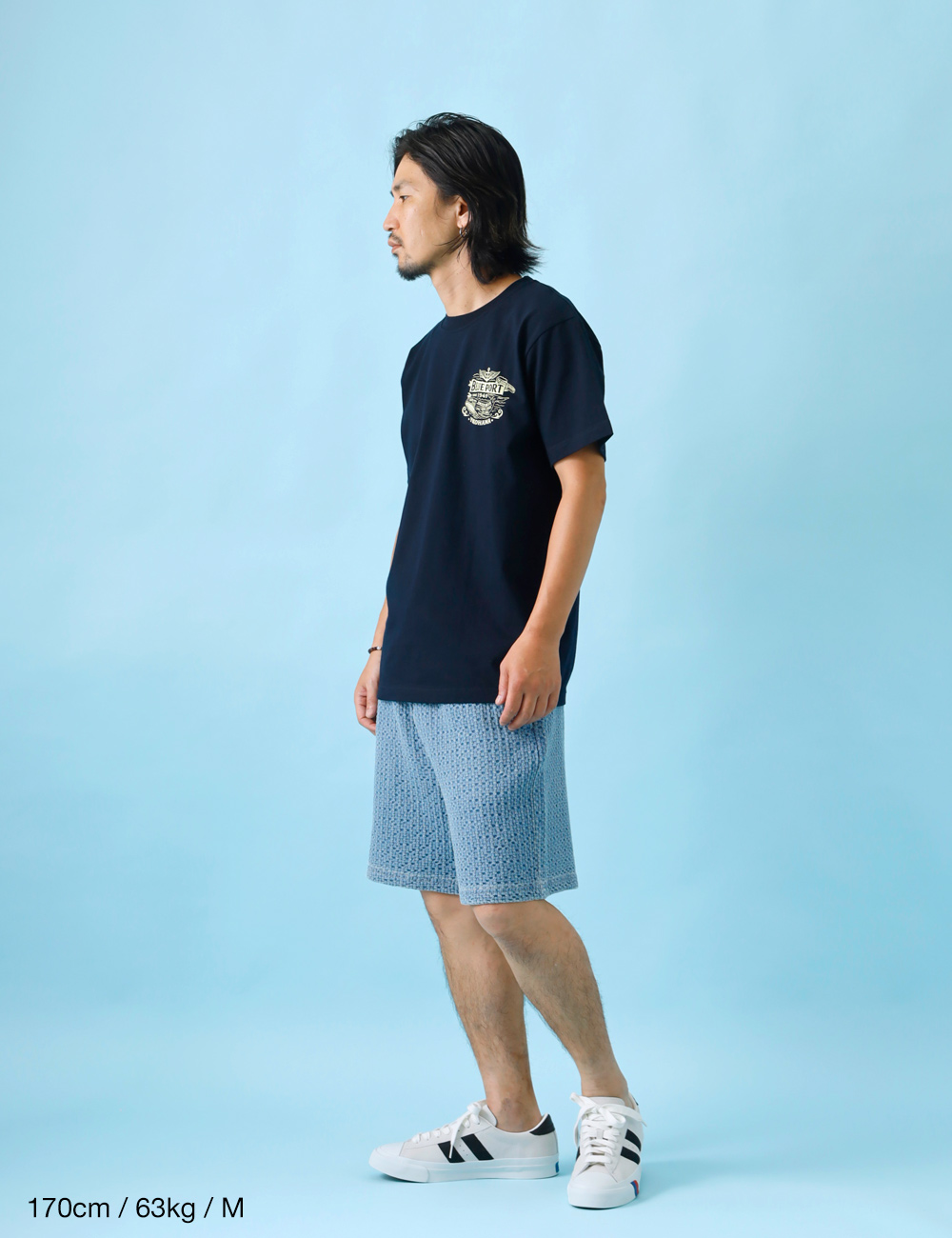 BLUE PORT Tシャツ メンズ 半袖 7.4oz バックプリント クジラ 柄 丸胴