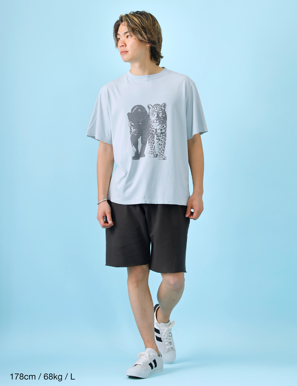 REMI RELIEF（レミ レリーフ） Tシャツ メンズ 半袖 レオパード 硫化