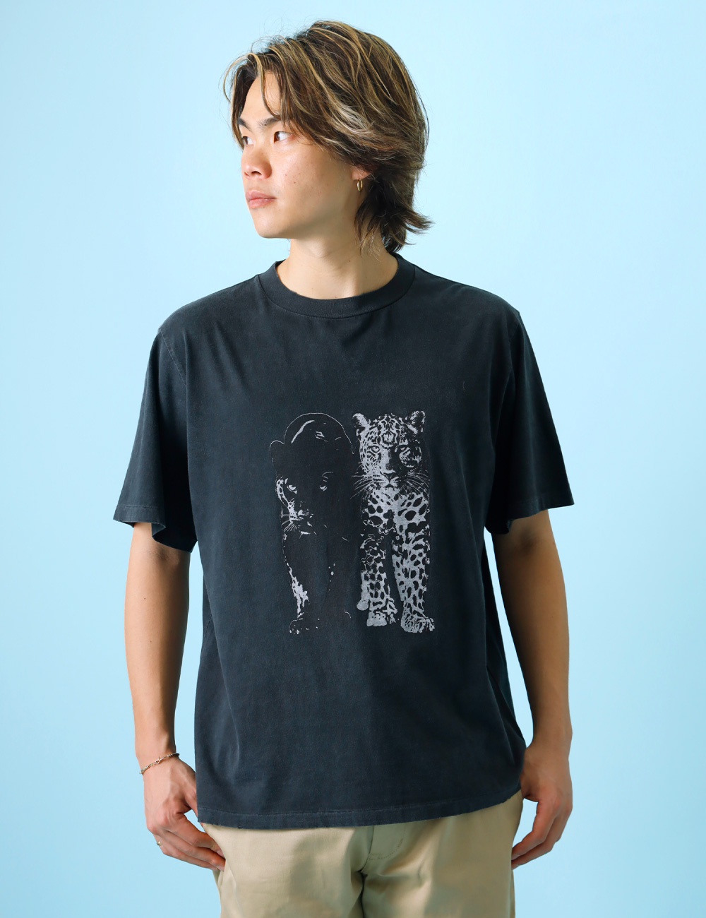 REMI RELIEF（レミ レリーフ） Tシャツ メンズ 半袖 レオパード 硫化