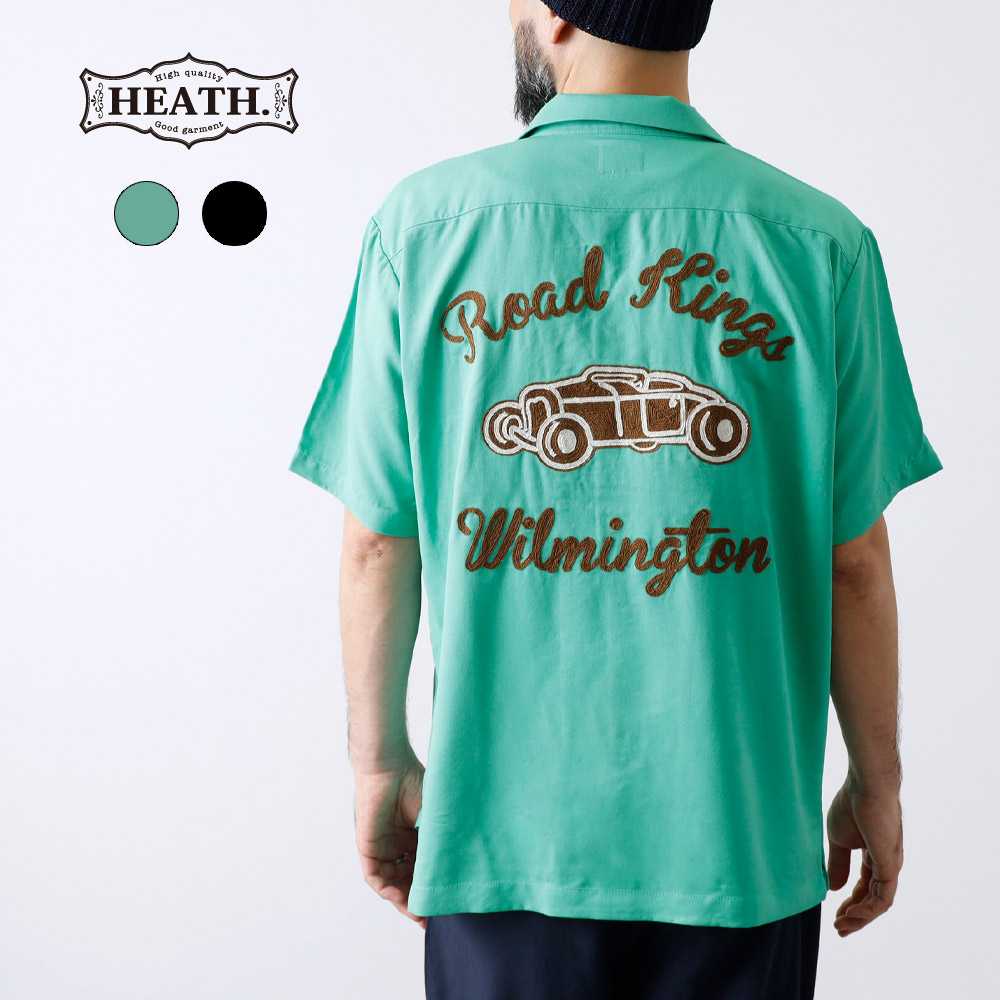 レア美品✨オープンカラー エヴィス 開衿 ボウリングシャツ 半袖 刺繍 半額！ファミリーSALE！ ボーリングシャツ メンズ 半袖シャツ 開襟