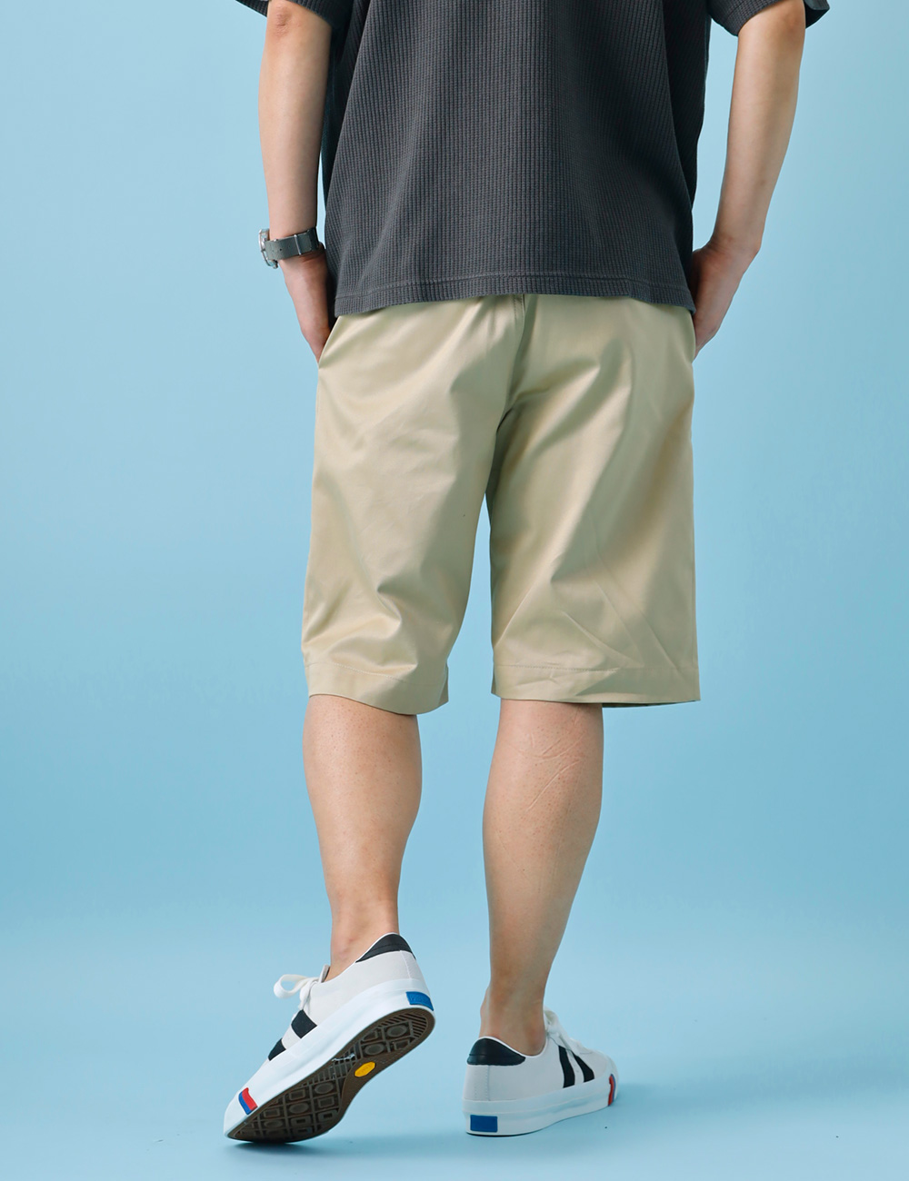 ショートパンツ メンズ チノ プリーツ ウエポンクロス 日本製 HEATH S