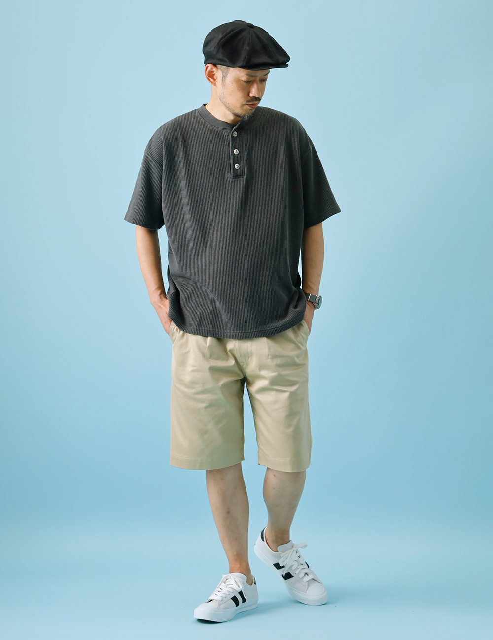 ショートパンツ メンズ チノ プリーツ ウエポンクロス 日本製 HEATH S