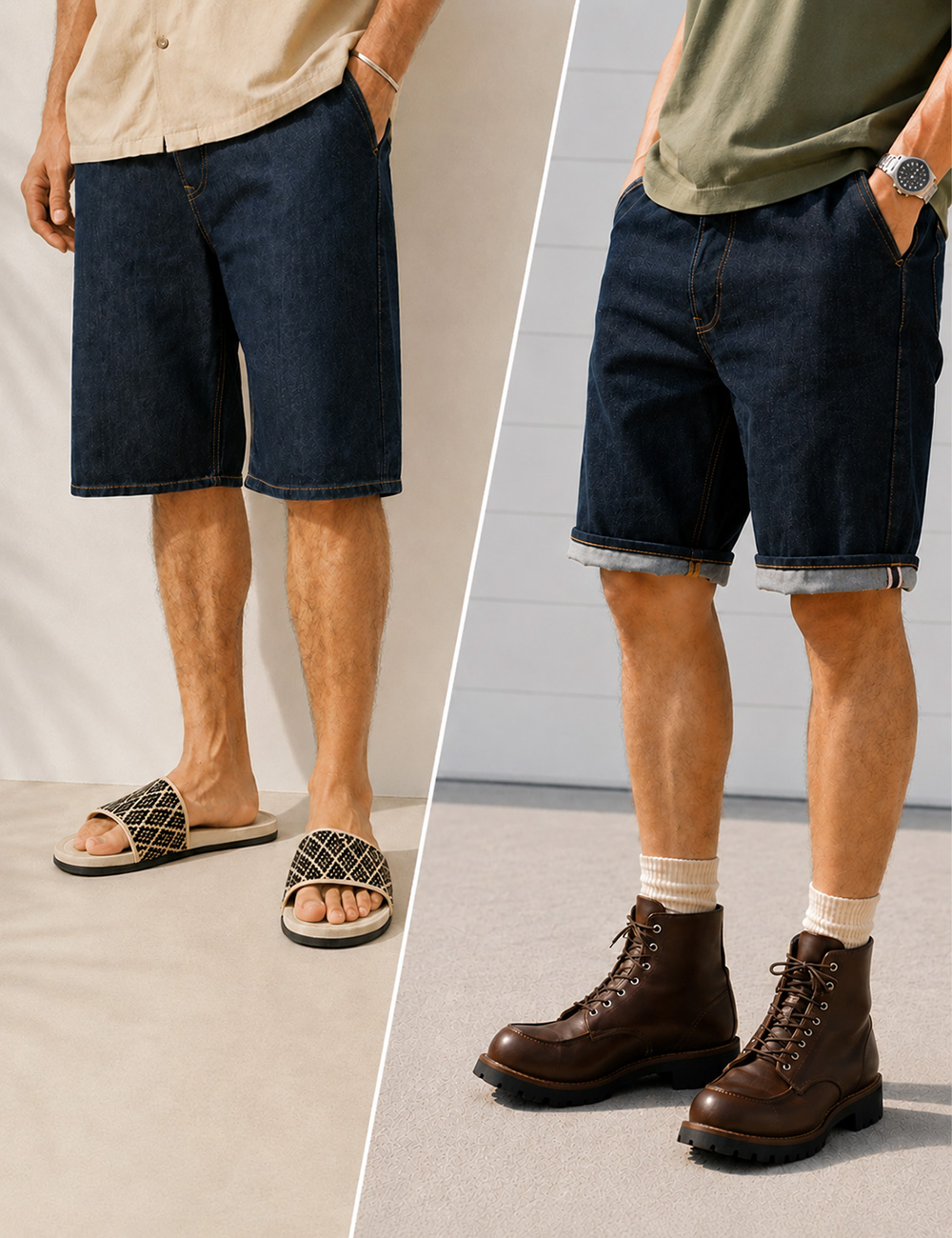 デニム ショートパンツ メンズ 児島セルビッチ 11.5oz 赤耳 日本製