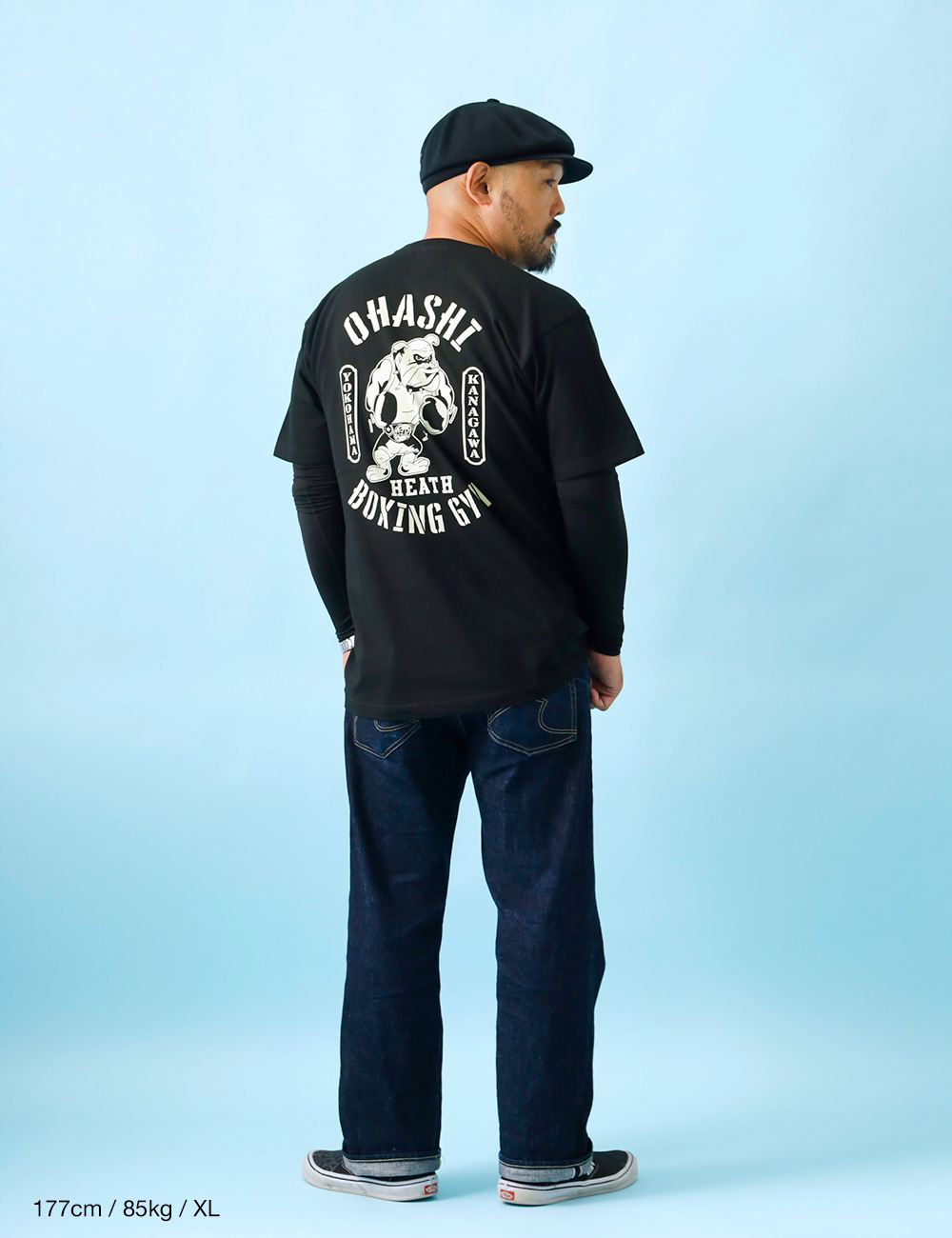 Tシャツ メンズ 半袖 厚手 バックプリント アメカジ 大橋ボクシング