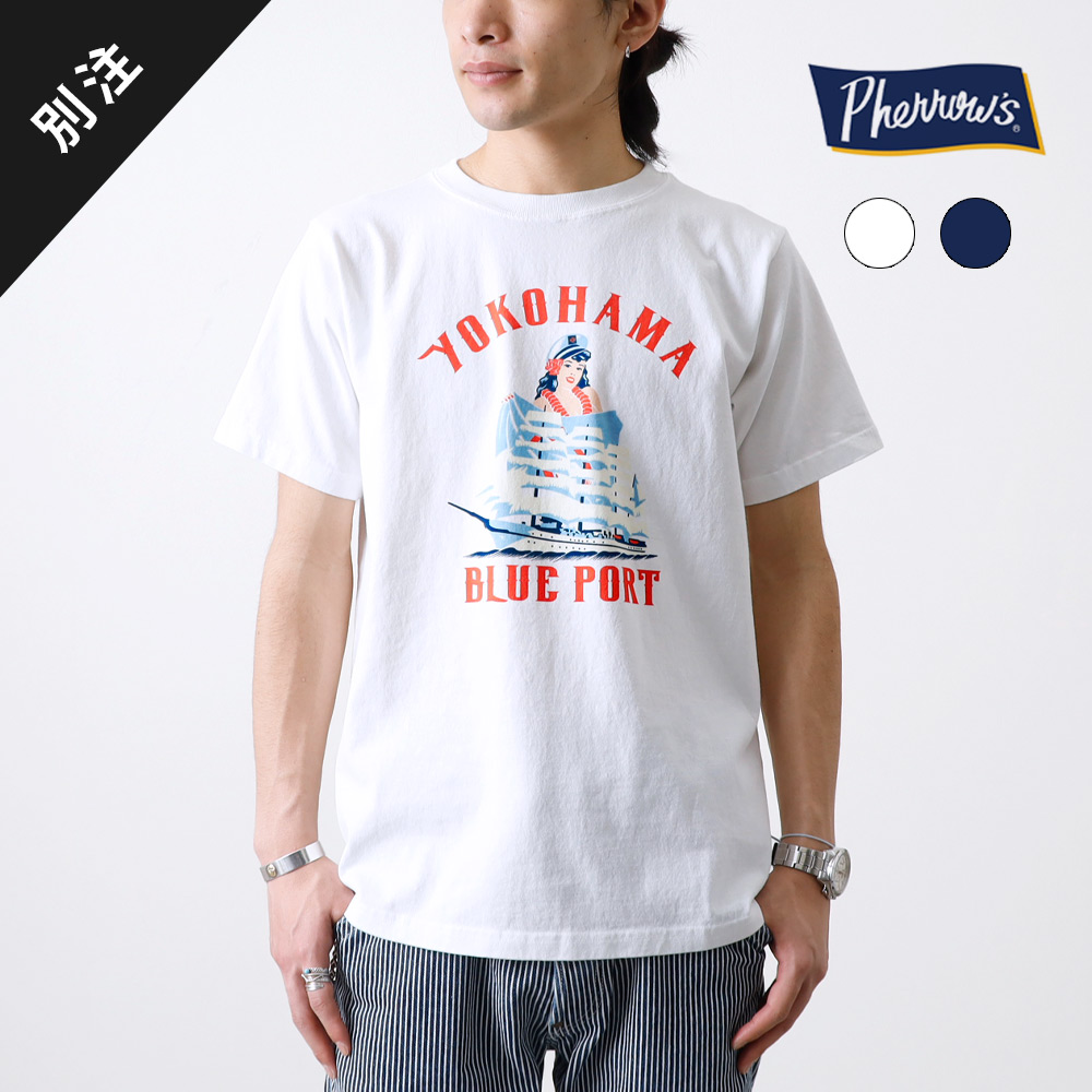 Pherrow's フェローズ 別注 Tシャツ メンズ 半袖 カットソー
