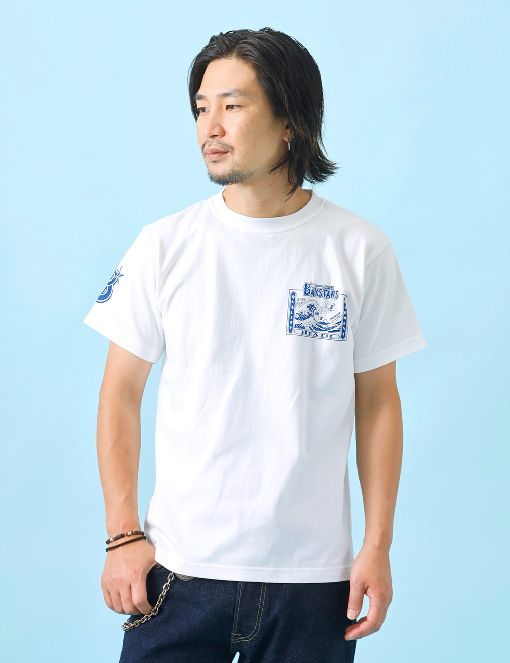 Tシャツ メンズ レディース 半袖 横浜DeNAベイスターズ 公認 波