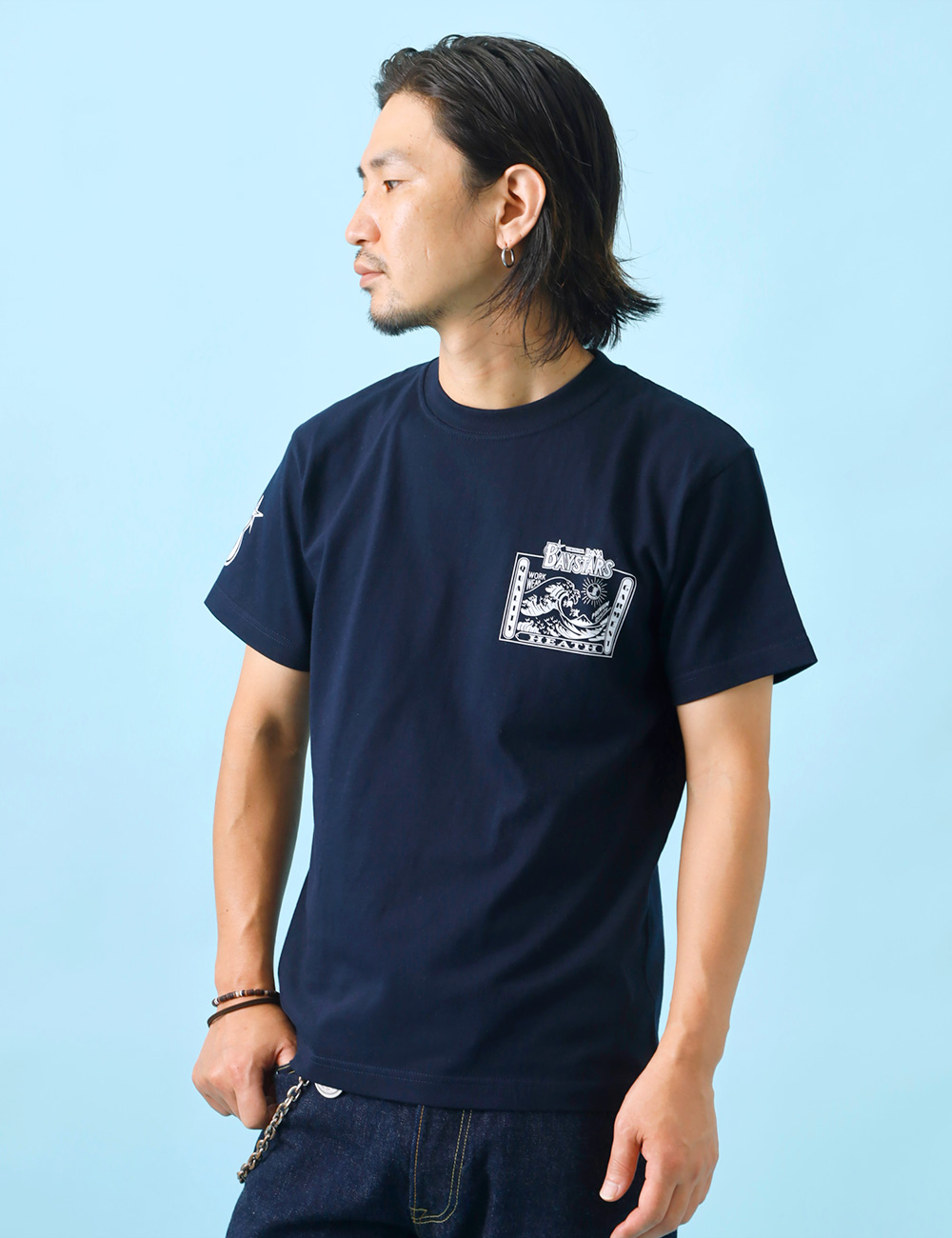 Tシャツ メンズ レディース 半袖 横浜DeNAベイスターズ 公認 波