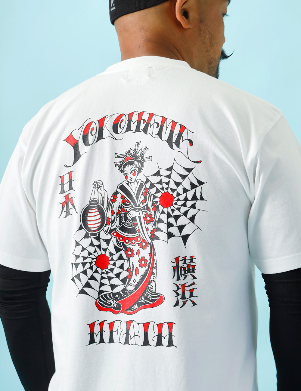 Tシャツ メンズ 半袖 バックプリント タトゥー スーベニア 大きい