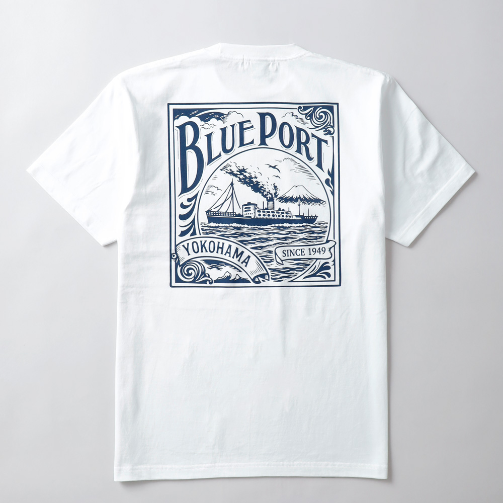 BLUE PORT Tシャツ メンズ 半袖 カットソー バックプリント 大きい